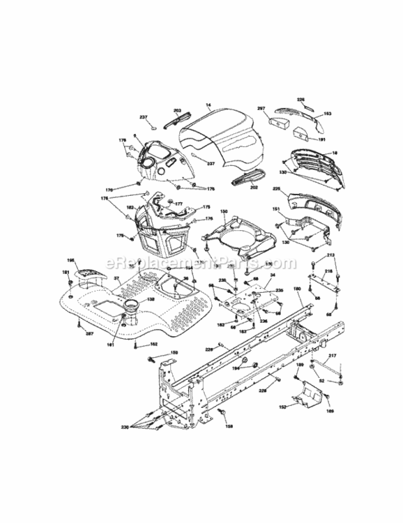 Page B Diagram and Parts List for 917288123  Craftsman Lawn Tractor