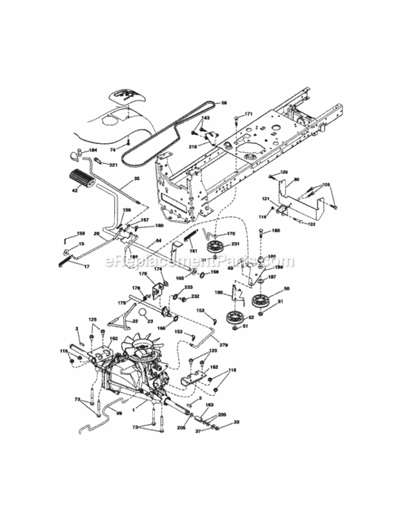 Page C Diagram and Parts List for 917288123  Craftsman Lawn Tractor