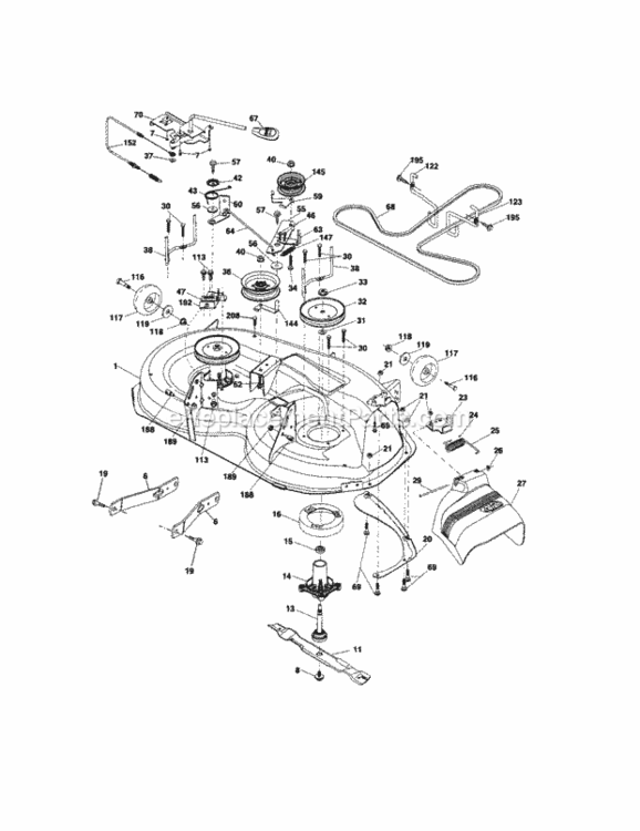 Page G Diagram and Parts List for 917288123  Craftsman Lawn Tractor