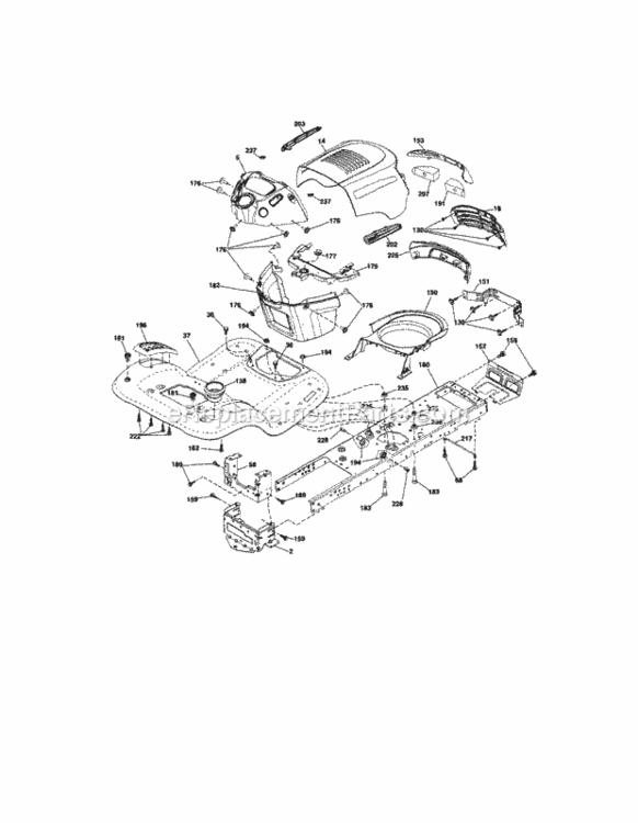 Page B Diagram and Parts List for 917288130  Craftsman Lawn Tractor