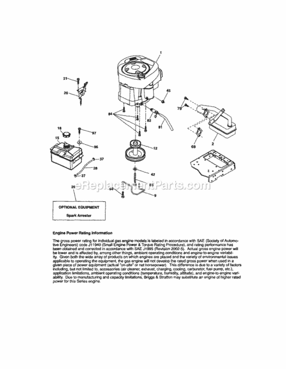 Page D Diagram and Parts List for 917288130  Craftsman Lawn Tractor