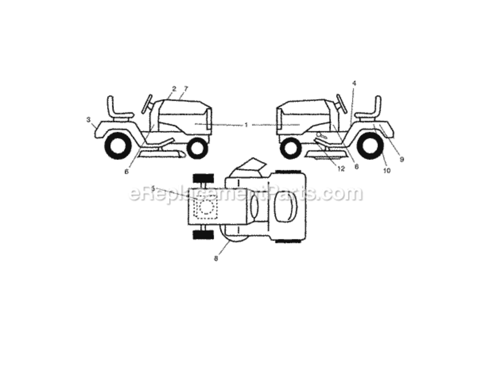 Page G Diagram and Parts List for 917288130  Craftsman Lawn Tractor