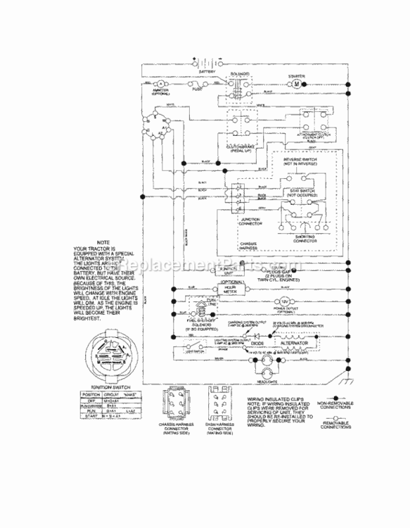 Page K Diagram and Parts List for 917288131  Craftsman Lawn Tractor