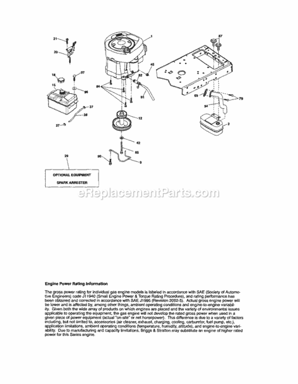 Page D Diagram and Parts List for 917288131  Craftsman Lawn Tractor