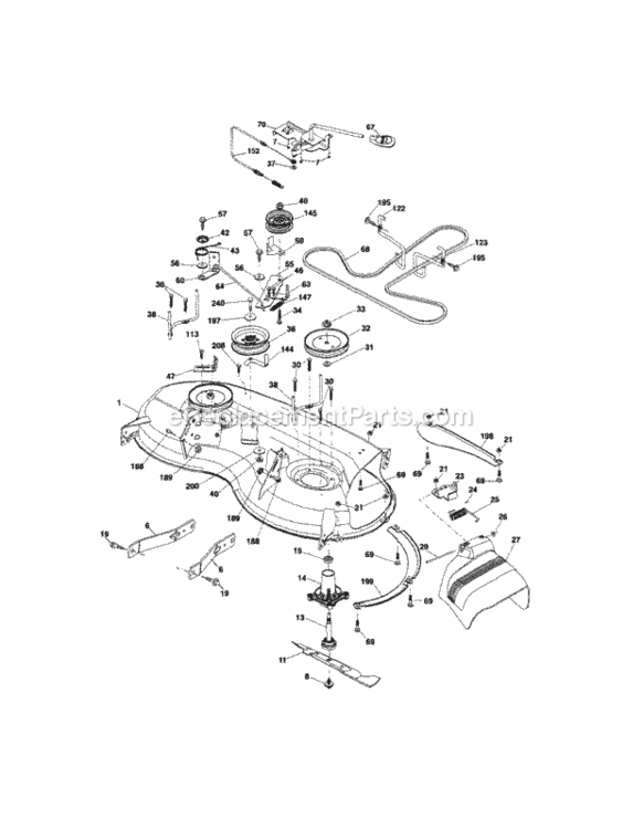 Page G Diagram and Parts List for 917288131  Craftsman Lawn Tractor