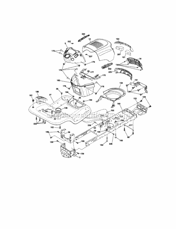 Page B Diagram and Parts List for 917288132  Craftsman Lawn Tractor