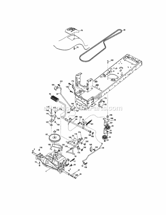 Page C Diagram and Parts List for 917288132  Craftsman Lawn Tractor