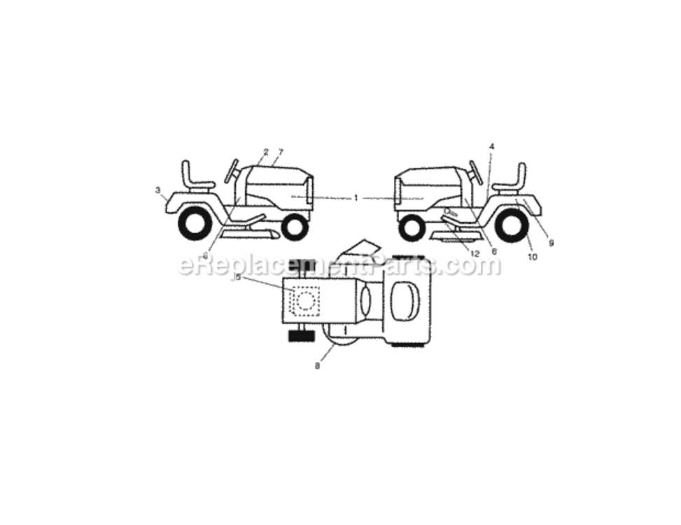 Page F Diagram and Parts List for 917288132  Craftsman Lawn Tractor