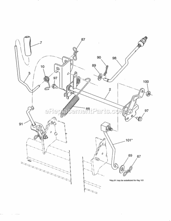 Page J Diagram and Parts List for 917288150  Craftsman Lawn Tractor