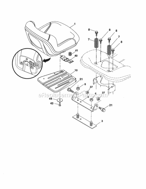 Page F Diagram and Parts List for 917288160  Craftsman Lawn Tractor