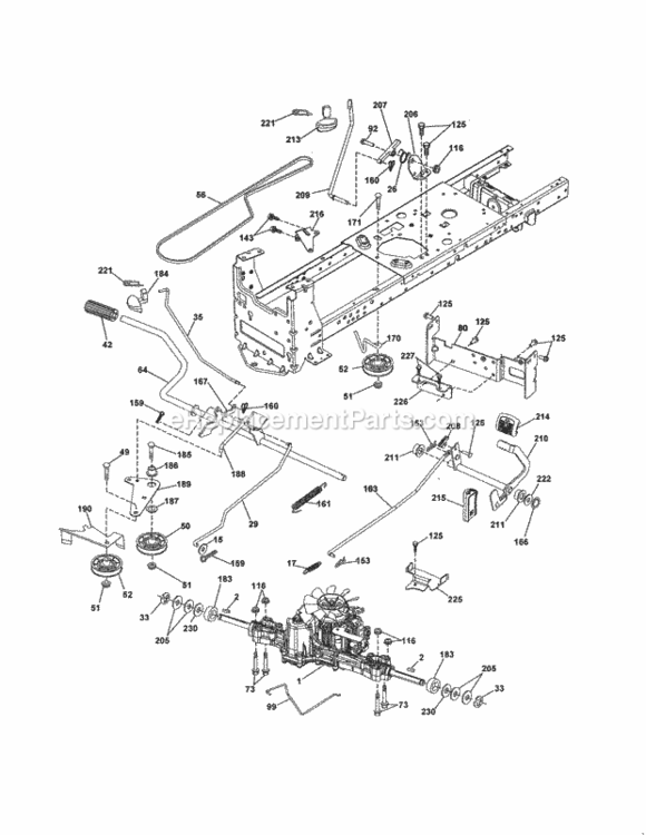 Page C Diagram and Parts List for 917288161  Craftsman Lawn Tractor