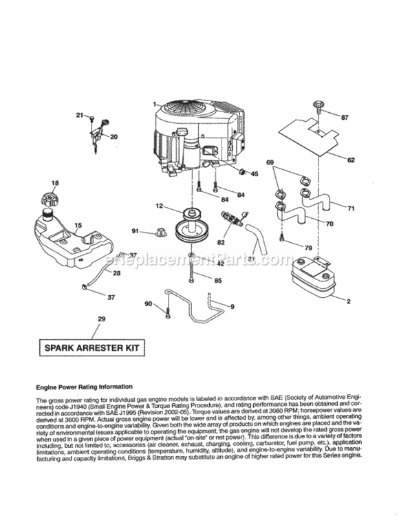 Page D Diagram and Parts List for 917288161  Craftsman Lawn Tractor
