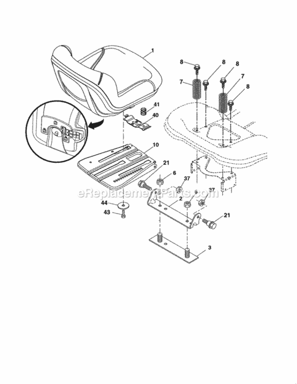 Page F Diagram and Parts List for 917288161  Craftsman Lawn Tractor