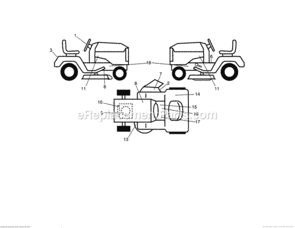 Page G Diagram and Parts List for 917288161  Craftsman Lawn Tractor