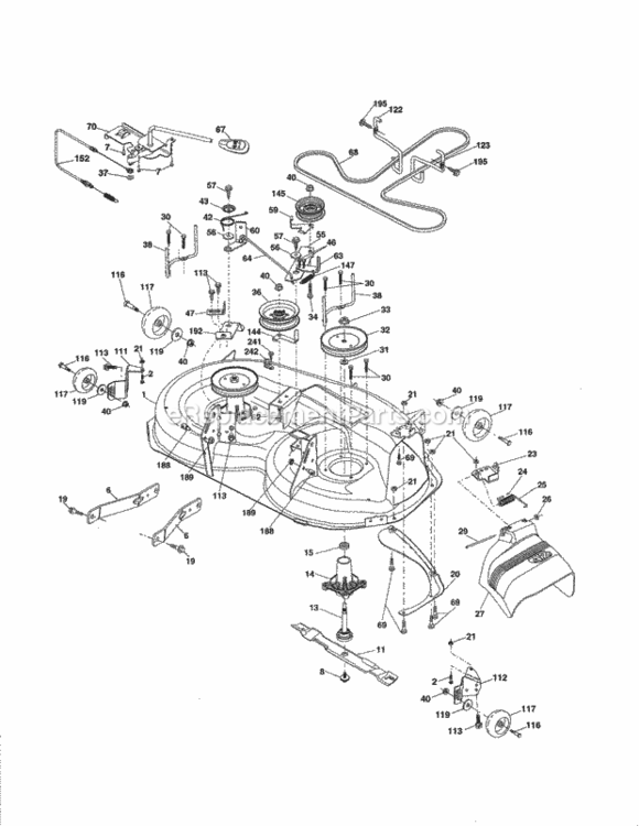 Page I Diagram and Parts List for 917288161  Craftsman Lawn Tractor