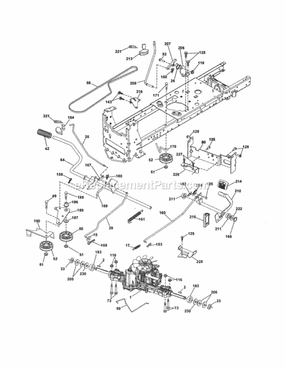 Page C Diagram and Parts List for 917288162  Craftsman Lawn Tractor