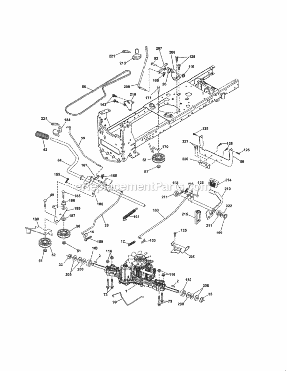 Page C Diagram and Parts List for 917288164  Craftsman Lawn Tractor