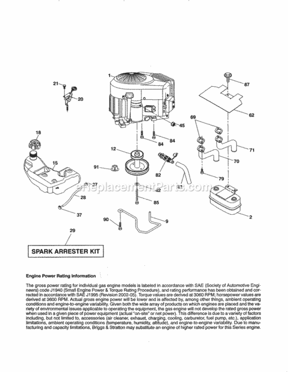 Page D Diagram and Parts List for 917288164  Craftsman Lawn Tractor
