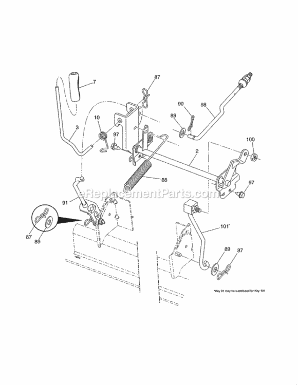 Page G Diagram and Parts List for 917288164  Craftsman Lawn Tractor