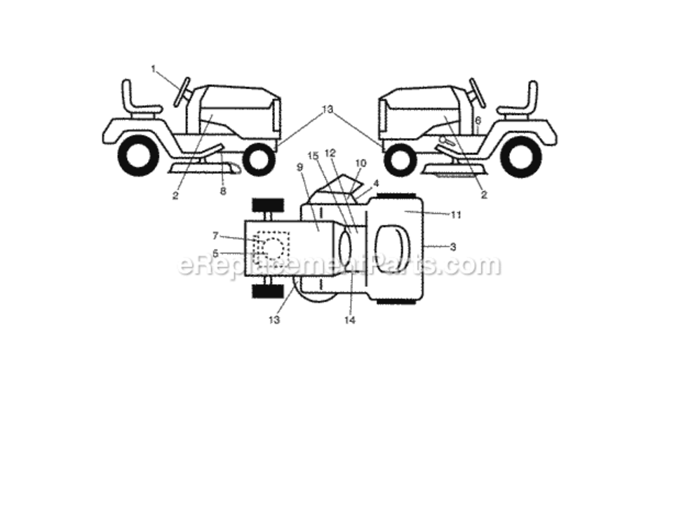 Page I Diagram and Parts List for 917288171  Craftsman Lawn Tractor