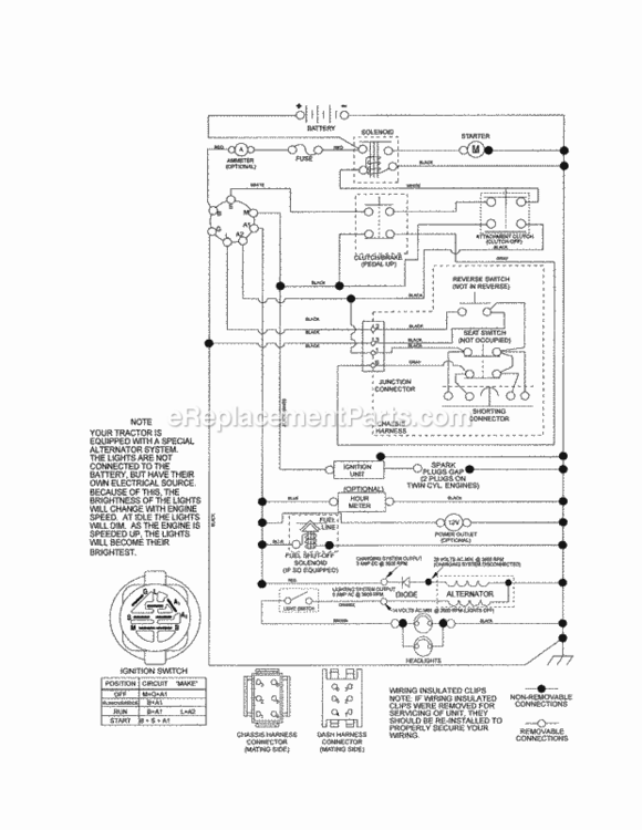 Page K Diagram and Parts List for 917288172  Craftsman Lawn Tractor