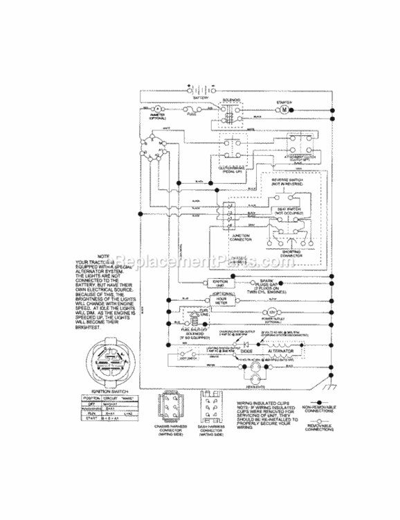 Page K Diagram and Parts List for 917288210  Craftsman Lawn Tractor