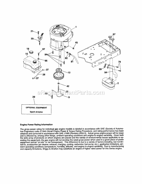 Page D Diagram and Parts List for 917288211  Craftsman Lawn Tractor