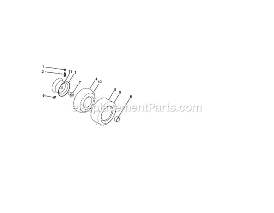 Wheels_And_Tires Diagram and Parts List for 917288220  Craftsman Lawn Tractor