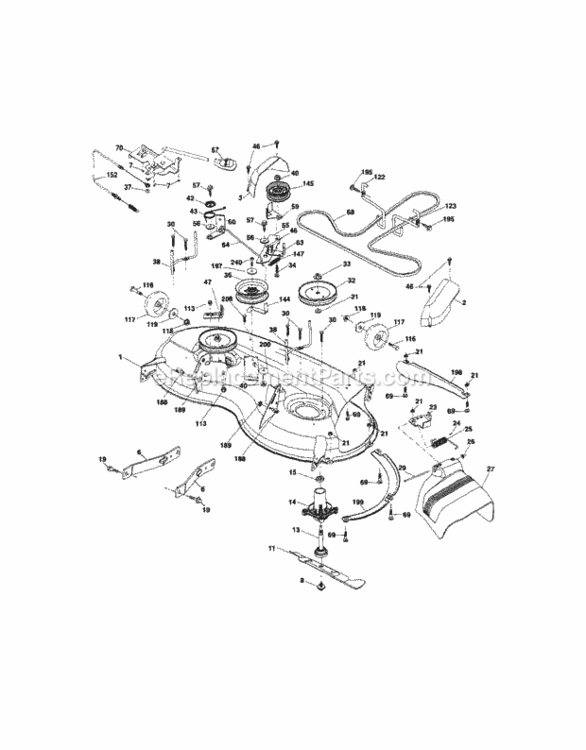 Page G Diagram and Parts List for 917288230  Craftsman Lawn Tractor