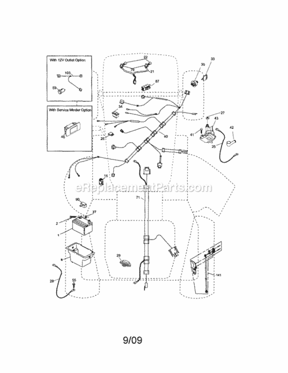 Page A Diagram and Parts List for 917288240  Craftsman Lawn Tractor