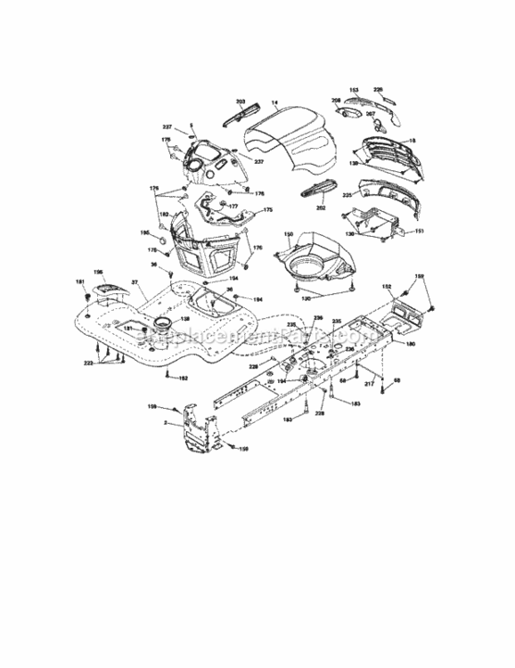 Page B Diagram and Parts List for 917288240  Craftsman Lawn Tractor