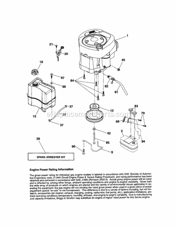 Page D Diagram and Parts List for 917288240  Craftsman Lawn Tractor