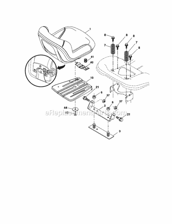 Page F Diagram and Parts List for 917288250  Craftsman Lawn Tractor
