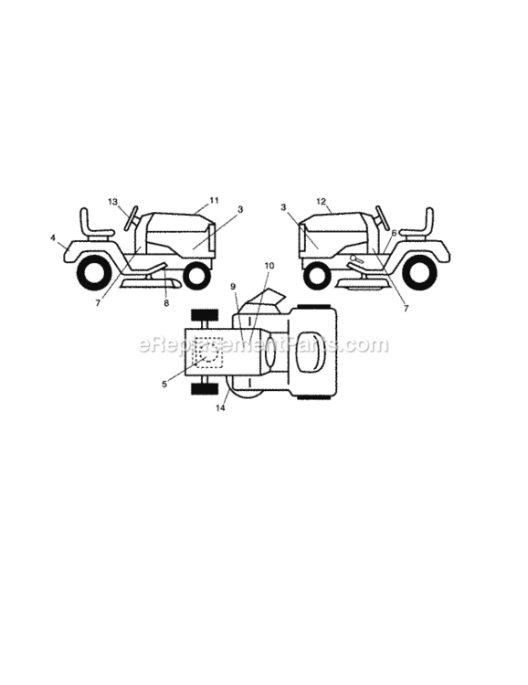 Page G Diagram and Parts List for 917288250  Craftsman Lawn Tractor