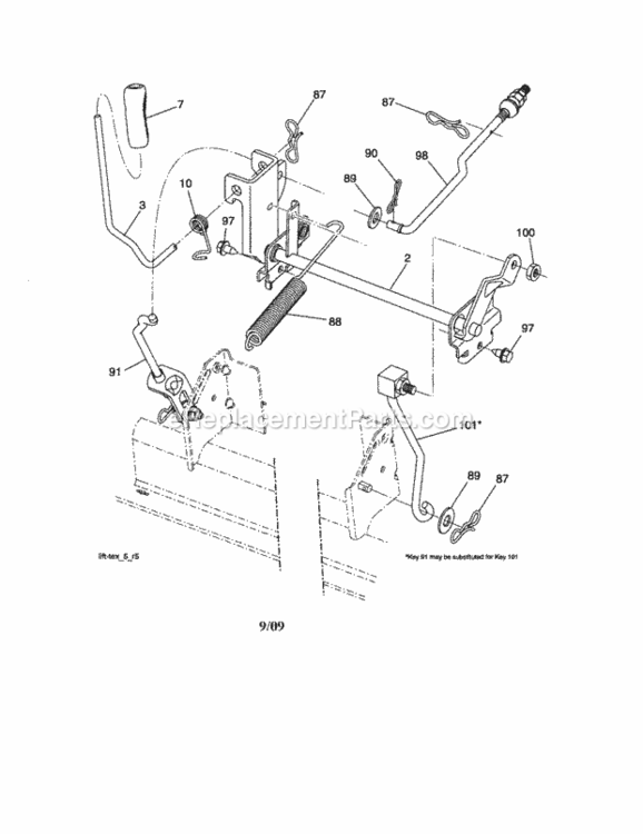 Page I Diagram and Parts List for 917288250  Craftsman Lawn Tractor