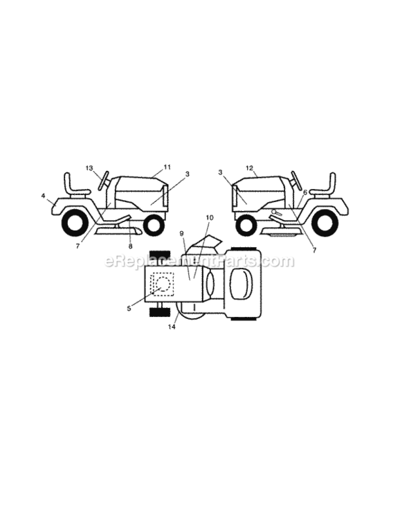 Page G Diagram and Parts List for 917288251  Craftsman Lawn Tractor