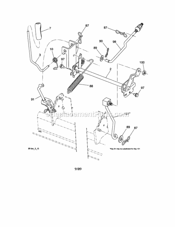 Page I Diagram and Parts List for 917288252  Craftsman Lawn Tractor
