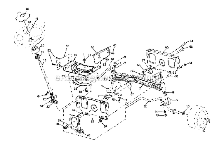 Steering Diagram and Parts List for 917288260  Craftsman Lawn Tractor