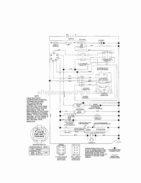 Page K Diagram and Parts List for 917288270  Craftsman Lawn Tractor