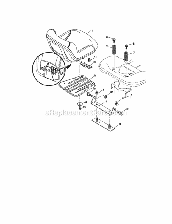 Page F Diagram and Parts List for 917288270  Craftsman Lawn Tractor