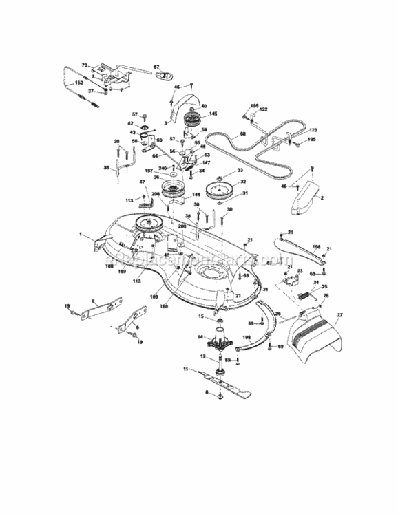 Page J Diagram and Parts List for 917288271  Craftsman Lawn Tractor