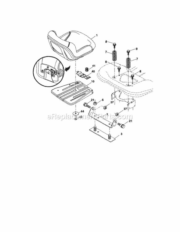 Page F Diagram and Parts List for 917288271  Craftsman Lawn Tractor