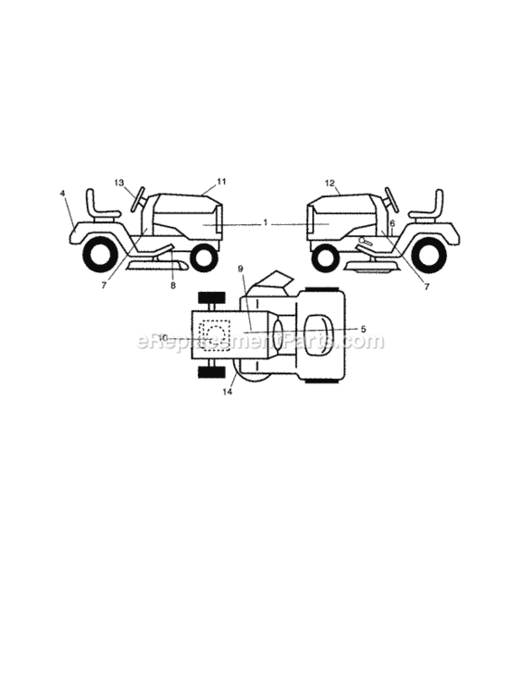 Page G Diagram and Parts List for 917288271  Craftsman Lawn Tractor