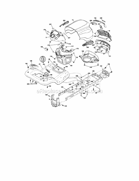 Page B Diagram and Parts List for 917288280  Craftsman Lawn Tractor