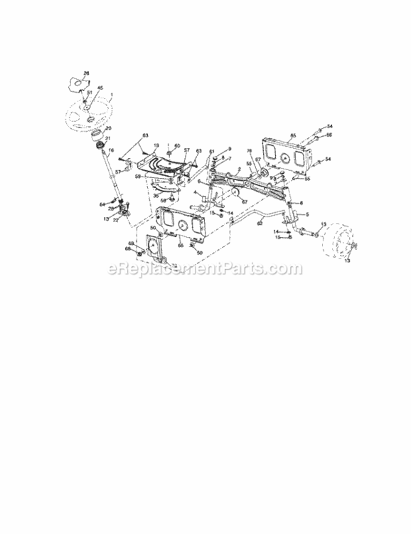 Page C Diagram and Parts List for 917288280  Craftsman Lawn Tractor