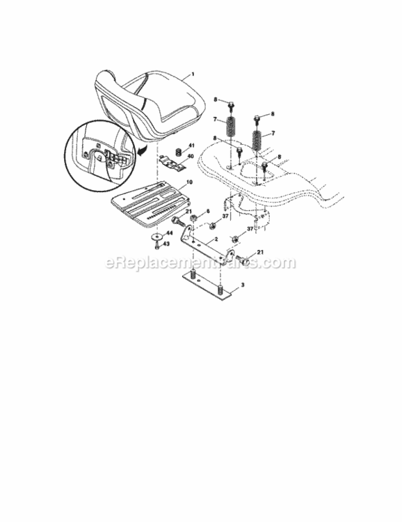 Page F Diagram and Parts List for 917288280  Craftsman Lawn Tractor