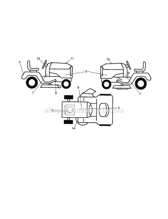 Page G Diagram and Parts List for 917288280  Craftsman Lawn Tractor