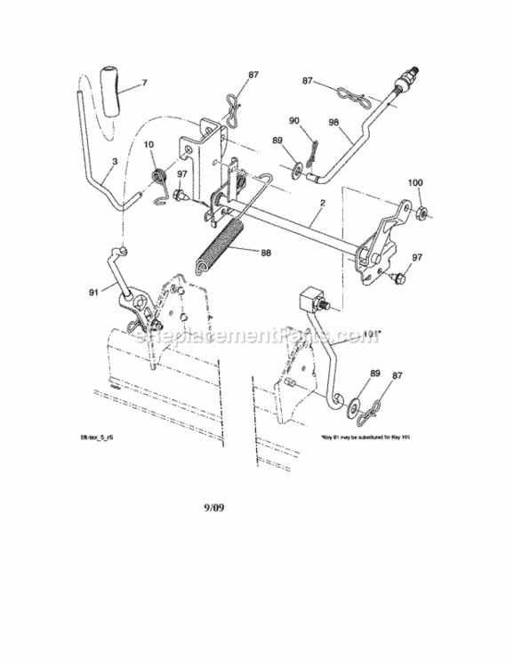 Page I Diagram and Parts List for 917288280  Craftsman Lawn Tractor