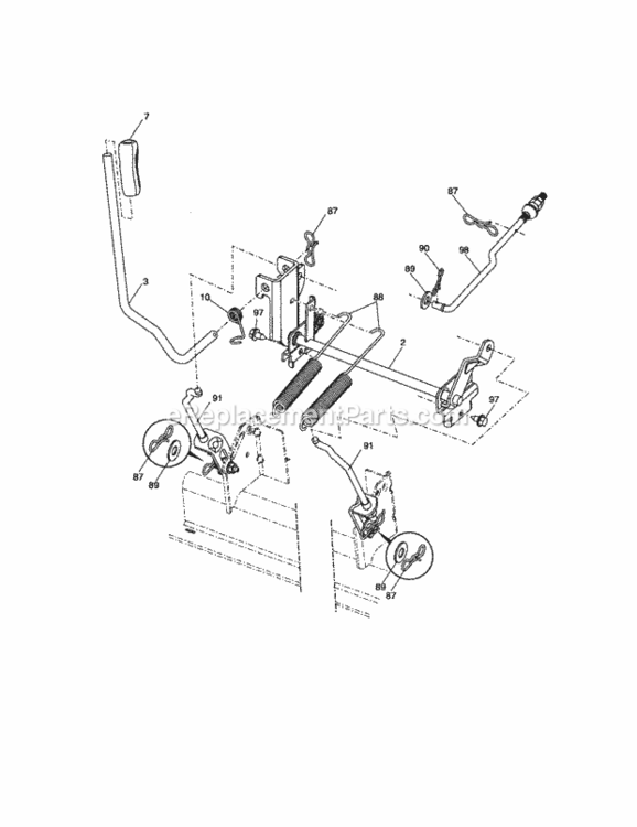 Page J Diagram and Parts List for 917288320  Craftsman Lawn Tractor