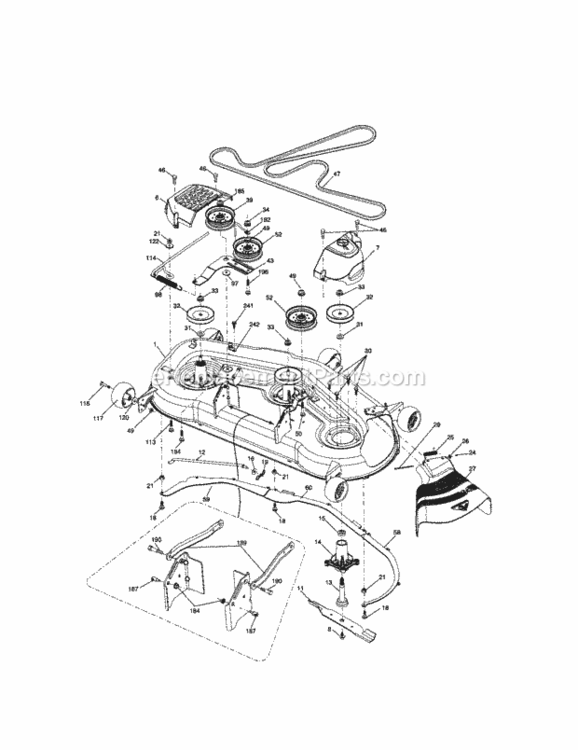 Page G Diagram and Parts List for 917288320  Craftsman Lawn Tractor